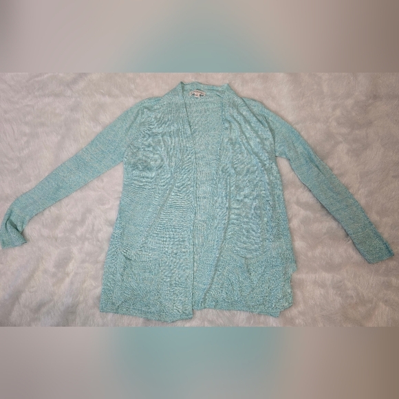 White + Warren Sweaters - White + Warren Linen Light Blue Cardigan Turquoise Lightweight Luxury